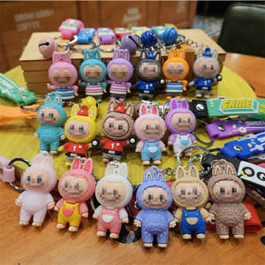 Porte-clés en métal personnalisé avec pendentif de sac, motif dessin animé, pour étudiants, en PVC mignon, vente en gros - Product Image 3