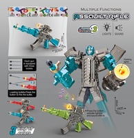 Juguete Robot Mecha Transformable Manual de Plástico Ecológico con Efectos de Luz y Sonido Lijia, Regalo de Cumpleaños Perfecto Unisex