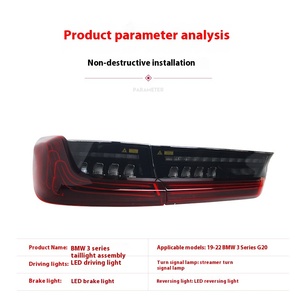 CSL Style <b>LED</b> Tail Assembly for 3-Series G20 G80 M3 2019-2023 Dynamic Turn Signal Reverse Tuning Red Yellow New 3 Series G20 - Product Image 6