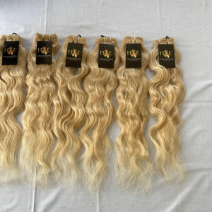 Cuticle Aligned Raw Virgin Human <b>Hair</b> Top Quality 613 Blonde <b>Hair</b> Raw <b>Curly</b> Indian Temple Blonde 60 <b>Hair</b> Suppliers - Product Image 1