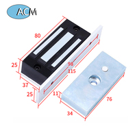 Serrure de porte électrique de sécurité en alliage d'aluminium de haute qualité 12V 60Kg, système de contrôle d'accès, aimant EM Maglock électromagnétique