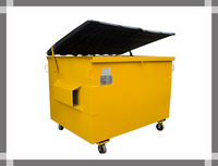 Poubelles mobiles de 4 verges conteneur à déchets bennes à chargement frontal