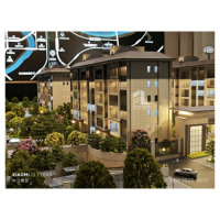 Modèle moderne commercial de bâtiment de la maquette 3D pour des projets immobiliers de villa et de bureau