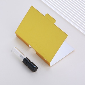 Mini <b>perfume</b> <b>bottle</b> with paper card spray glass <b>bottle</b> <b>2ml</b> <b>sample</b> <b>bottle</b> screw cap spray <b>bottle</b> - Product Image 2
