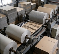 Papier ondulé recyclé haute résistance 125 g/m² en rouleau jumbo moyen pour emballage de cartons