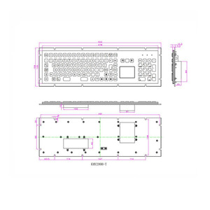 Không thấm nước Bảng điều khiển bàn phím núi công nghiệp <span class=keywords><strong>kiosk</strong></span> kim loại <span class=keywords><strong>PC</strong></span> bàn phím với Touch Pad - Product Image 3