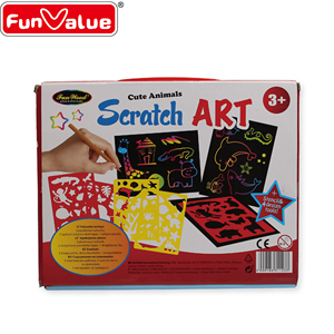 Ensemble d'art à gratter d'animaux mignons Offre Spéciale, fournitures scolaires et <span class=keywords><strong>de</strong></span> bureau bon marché - Product Image 3