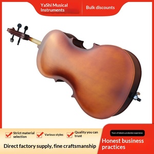 Cello en tilleul mat et brillant pour débutants, idéal pour la pratique, les examens et les performances des adultes et des enfants, fabriqué à la main - Product Image 2