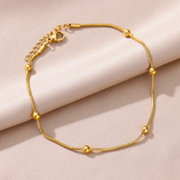 Mode 18k plaqué or étanche en acier inoxydable serpent chaîne torsion corde cheville cubaine Figaro bracelets de cheville pour femmes bijoux de plage