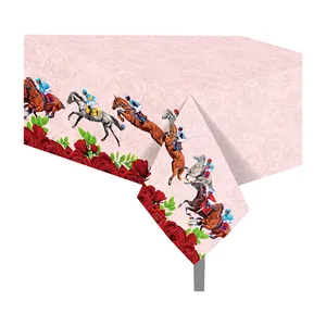 Huancai Derby ngày bên bảng vải chạy cho hoa hồng nhựa Khăn Trải Bàn dùng một lần bảng bìa cho Ngựa Đua Nguồn cung cấp bên