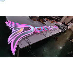 ป้ายร้านยิม Denison Custom Company แบบ RGB <span class=keywords><strong>Dynamic</strong></span> 3D LED ตัวอักษรเรืองแสง กันน้ำ IP65 สำหรับภายนอกอาคาร พร้อมการรับประกัน 2 ปี - Product Image 1