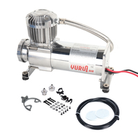 Compresseur d'air pour voiture DC 12V, kit de compresseur d'air en acier chromé