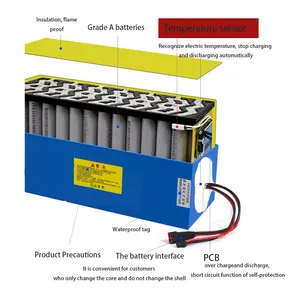 Paket Baterai Lithium Li Ion untuk Kursi Roda Elektrik, Kereta Golf 12V 24V 36V 48V 52V 60V 72V 10ah 20Ah 30Ah 18650, Kursi Roda Skuter Elektrik