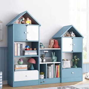 Chambre à coucher moderne, bibliothèque en bois, armoire de <span class=keywords><strong>rangement</strong></span> de livres pour enfants, bibliothèque pour enfants, ensemble d'étagères avec tiroir et porte - Product Image 2