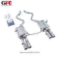 Système d'échappement pour BMW M3 M4 E90 E92 E93 4.0L avec valve pneumatique, embouts quadruples, échappement arrière en acier inoxydable poli miroir