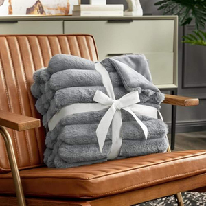 Couverture confortable en <span class=keywords><strong>fausse</strong></span> <span class=keywords><strong>fourrure</strong></span> pour canapé couverture rayée en peluche chaude pour canapé chambre salon décor à la maison idée cadeau d'hiver - Product Image 3