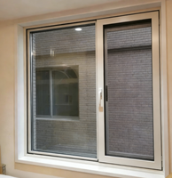 Ventanas de Aluminio con Rotura de Puente Térmico de Fábrica, Ventana Francesa de Doble Vidrio, Sistema de Ventana Combinada Corredera y Abatible de Triple Acristalamiento