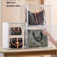 Sac boîte de rangement, artefact transparent cosmétiques bureau livre stockage boîte à chaussures haut de gamme luxe bijoux anti-poussière vitrine
