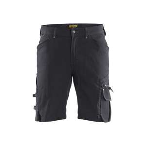 BLAKLADER - 198716449899C56 Craftsman <b>shorts</b> in 4-way <b>stretch</b> without nail pockets X1900 Dark grey/Black <b>WORK</b> TROUSERS - Product Image 1