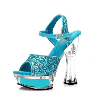 Chaussures sexy transparentes <span class=keywords><strong>à</strong></span> bretelles <span class=keywords><strong>spaghetti</strong></span> de 5 pouces, style romain, grande taille, pour travestissement, soirée, club, danseuse exotique - Product Image 4