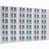 Étiquettes adhésives en papier synthétique personnalisées anti-contrefaçon, sensibles à la chaleur, changeant de couleur, avec code QR à gratter, holographiques 3D
