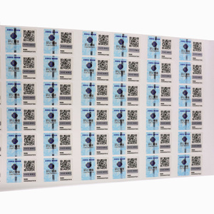 Custom Anti-Counterfeit Heat Sensitive Color Changing Synthetic Paper Adhesive Labels Scratch-Off QR <strong>Code</strong> 3D Holographic - Product Image 6