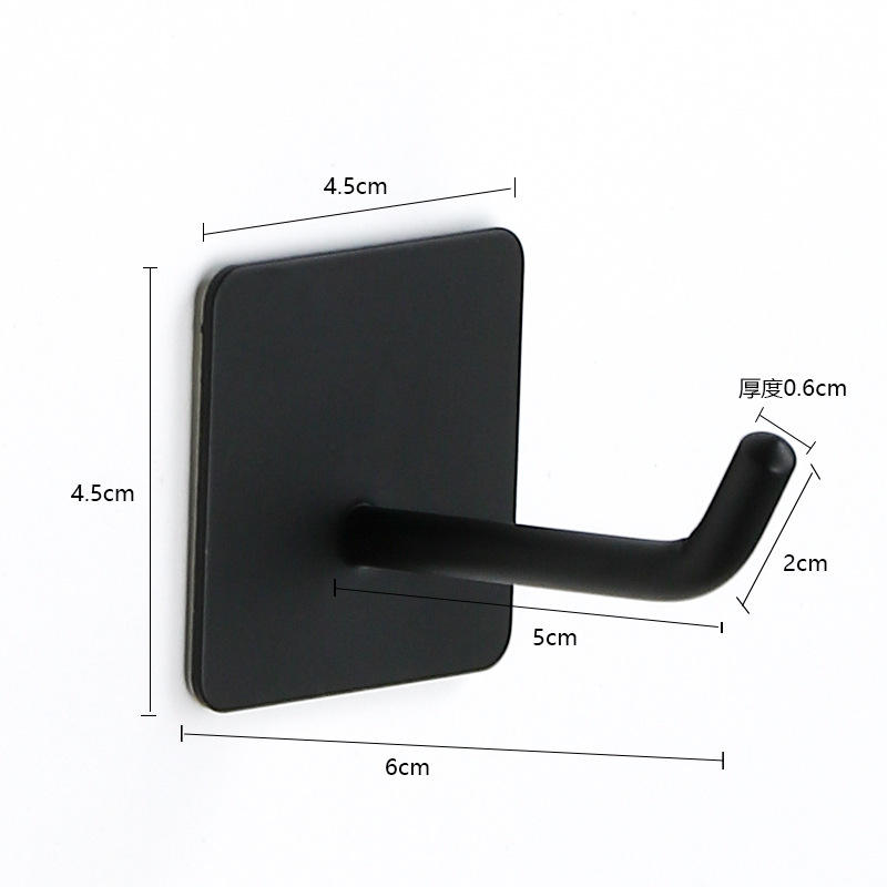 Crochet tronc 135 degrés (noir)-carré-allongé