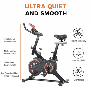 Bicicleta de <span class=keywords><strong>Spinning</strong></span> de Ejercicio Cardiovascular <span class=keywords><strong>para</strong></span> Interiores, Ultrasilenciosa y Suave, <span class=keywords><strong>para</strong></span> Uso en Gimnasio en Casa, Fabricada en Acero, Volante de 4/6kg Directa de Fábrica - Product Image 1