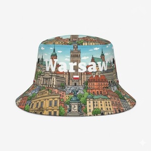 Wholesale Custom logo Printed Design Warsaw Tourist Souvenirs Funny Oasis Bucket Hat