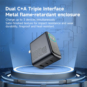 <span class=keywords><strong>Cargador</strong></span> GaN de 100W con Carga Rápida PD y Pantalla Inteligente, Adaptador de Viaje Plegable para EE. UU. y Reino Unido, para Teléfonos Xiaomi y <span class=keywords><strong>Huawei</strong></span>, <span class=keywords><strong>Cargador</strong></span> <span class=keywords><strong>Tipo</strong></span> <span class=keywords><strong>C</strong></span> para Laptop - Product Image 5