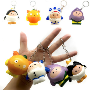 พวงกุญแจตุ๊กตาการ์ตูนนุ่มนิ่ม 3 มิติ สำหรับเด็กและผู้ใหญ่ ช่วยคลายเครียด - Product Image 1