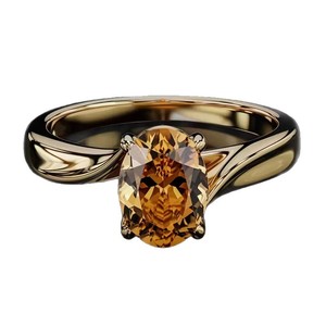 Champagne Zircon Ring Best-selling Luxury Ring Minimalist Style Ring Smooth Irregular Exquisite Ring Creative ring - Product Image 1