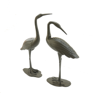 ยืนหล่อรูปปั้นเครนอลูมิเนียมสำหรับสวน - Product Image 3