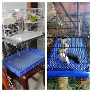Anti-spat draadkonijnenkooi cavia-kooi opvouwbaar draagbaar rechthoekig grote chinchilla-kooi - Product Image 4