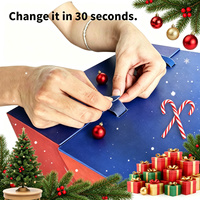 Lit grattoir pour chat en carton ondulé multifonctionnel et écologique avec boule en métal et velcro pour Noël