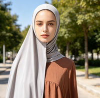 Hijabs en jersey liquide de qualité supérieure, couleur unie, pour femmes, jersey de haute qualité, longueur 180*70cm, broderie personnalisée