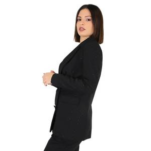 เสื้อเบลเซอร์สีดำแบบกระดุมสองแถว Zahjr Donna Giacca สำหรับผู้หญิง ชุดทำงาน - Product Image 2