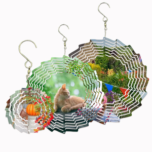 Personaliza al por mayor: Nuevos molinillos de viento metálicos en blanco para sublimación, de 8 y 10 pulgadas, con energía solar, impermeables y ecológicos para jardín. - Product Image 4