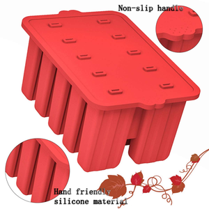 Moule à glaces en silicone alimentaire à 10 cavités, support pour bâtonnets de glace, sans BPA, pour glaces maison avec bâtonnets - Product Image 4