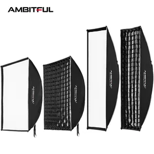 AMBITFUL 60x90cm 30x120cm 퀵 스트립 소프트 박스 Bowens 마운트 사진 스튜디오 플래시 연속 빛