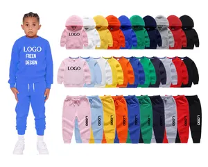 Custom Kids Hoodies Sweatshirts Children clothing sweat suit Jogging Sportswear kids sweatsuits kids boy clothing sets