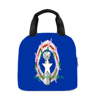 Sac à lunch isotherme avec drapeau de Pohnpei, parfait pour les enfants, la maternelle, l'école, le travail, les voyages, les pique-niques, facile à transporter, unisexe