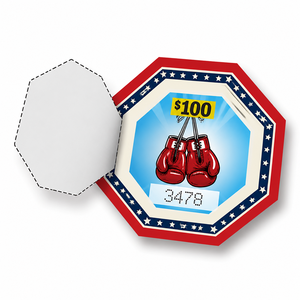 New Design One Windows Custom Different Shape Pull Tab Card Unique Codes Numbers Double Sided Break Open Tickets - Product Image 2