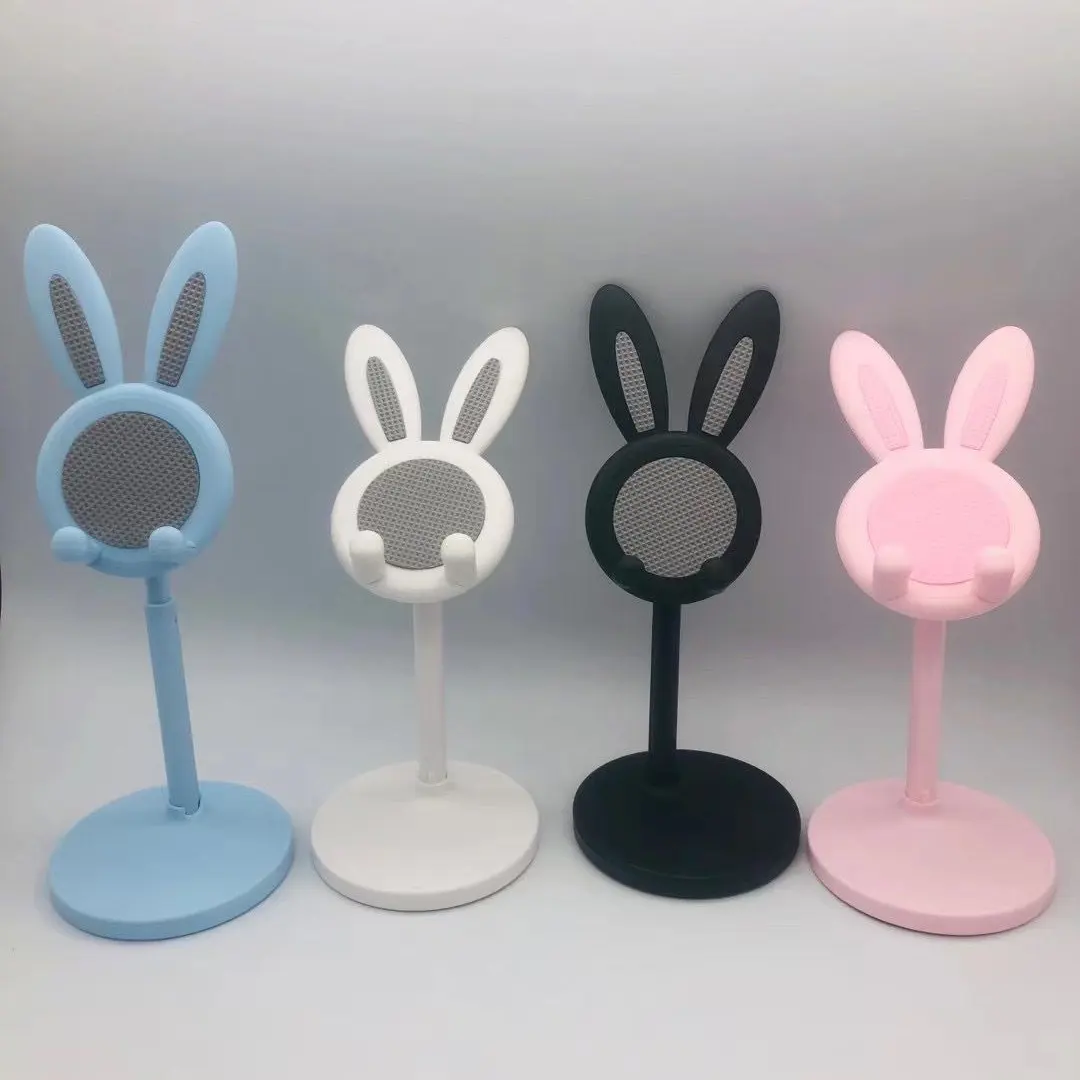 Cute Bunny Ear Phone Stand Rabbit Phone Holder Rack per Phone Pad Tablet Laptop Desktop
