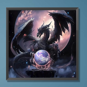 1 pieza DIY 5D diamante bordado punto de cruz imagen 40*40cm dragón rey sombra patrón mágico decoración de pared-para el Día de la madre - Product Image 2
