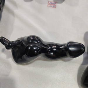 Doğal siyah obsidian taş yapay penis penis özel insansı şekilli kristal adam yapay penis horoz - Product Image 6