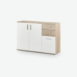 Cassettiera in Legno 120 X 82 X 35 Cm, Disponibile in Vari Colori, Perfetta per Soggiorni, Ingressi o Camere <span class=keywords><strong>da</strong></span> Letto - Product Image 1