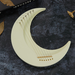 Arpa de Luna Blanca de Buena Calidad, Mini Arpa Infantil, Arpa de 7 Cuerdas - Product Image 2