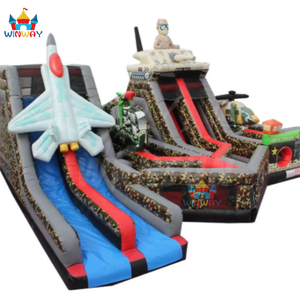 Nouveau design 2025 : Parcours d'obstacles gonflable en forme d'avion pour adultes – Matériau PVC écologique, taille personnalisable - Product Image 3