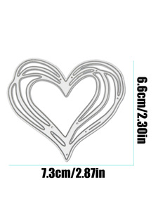 Troqueles de corte <span class=keywords><strong>mental</strong></span> de corazón artesanales personalizados al por mayor profesional para regalo Diy y álbum de recortes - Product Image 2